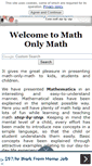 Mobile Screenshot of math-only-math.com